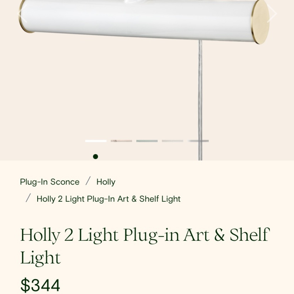 Mitzi Holly 2 plug in art/library/bedroom wall sconces still in box